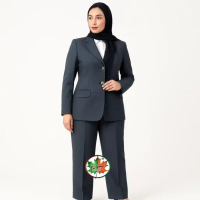 کت و شلوار اداری زنانه سورمه‌ای