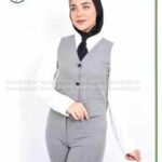 مانتو و شلوار اداری کتی | دیپلمات | کد 1070