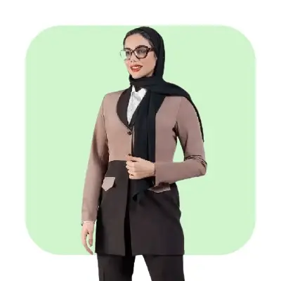 مانتو اداری قهوهای