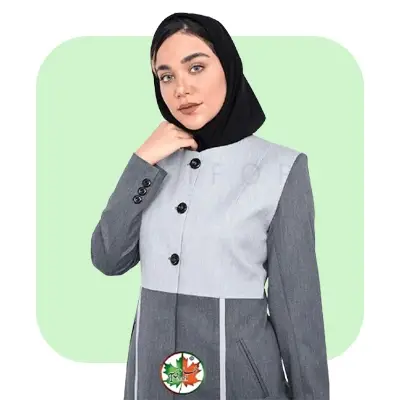 مانتو اداری طوسی