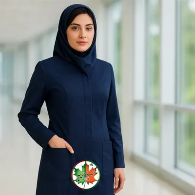 مانتو پرستاری با یقه ایستاده مدل VIP