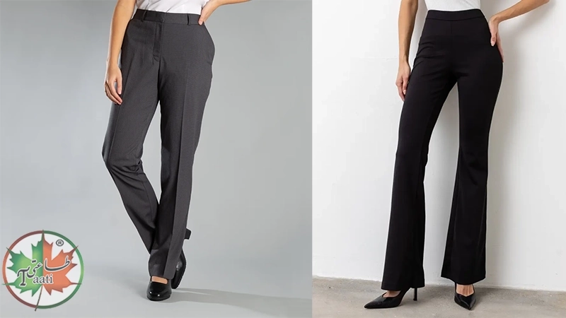 شلوار رسمی و کفش پاشنه بلند