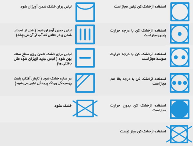 علائم-خشک-کردن-لباس