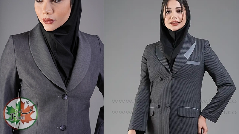 مدل یقه آرشال مانتو اداری 