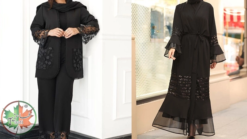 مدل مانتو مجلسی مشکی