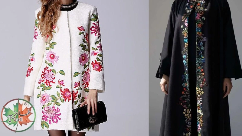 مدل مانتو گلدوزی شده