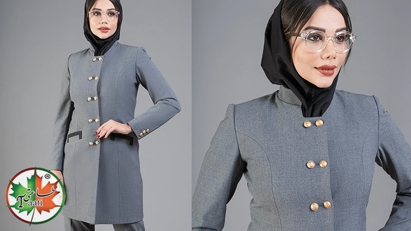 مدل یقه ایستاده یا فرنچ مانتو اداری